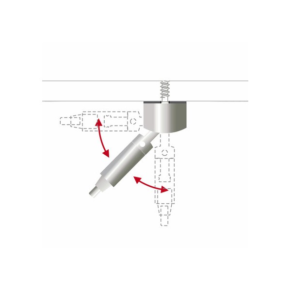 Fly Fix - Sistema di fissaggio a soffitto universale tiranti per cavi di  acciaio in diverse finiture